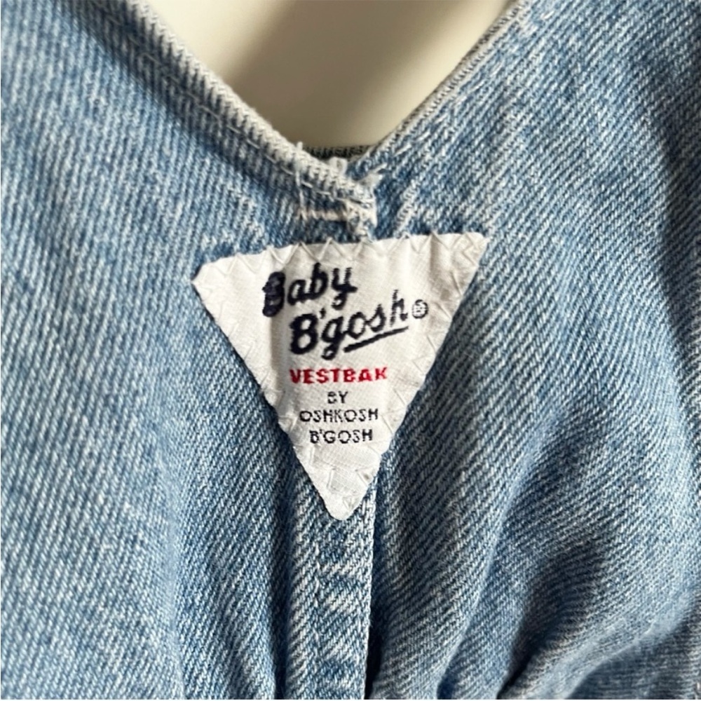 Baby B'gosh Vestbak overalls blue denim vintage snaps Oshkosh - Picture 9 of 9